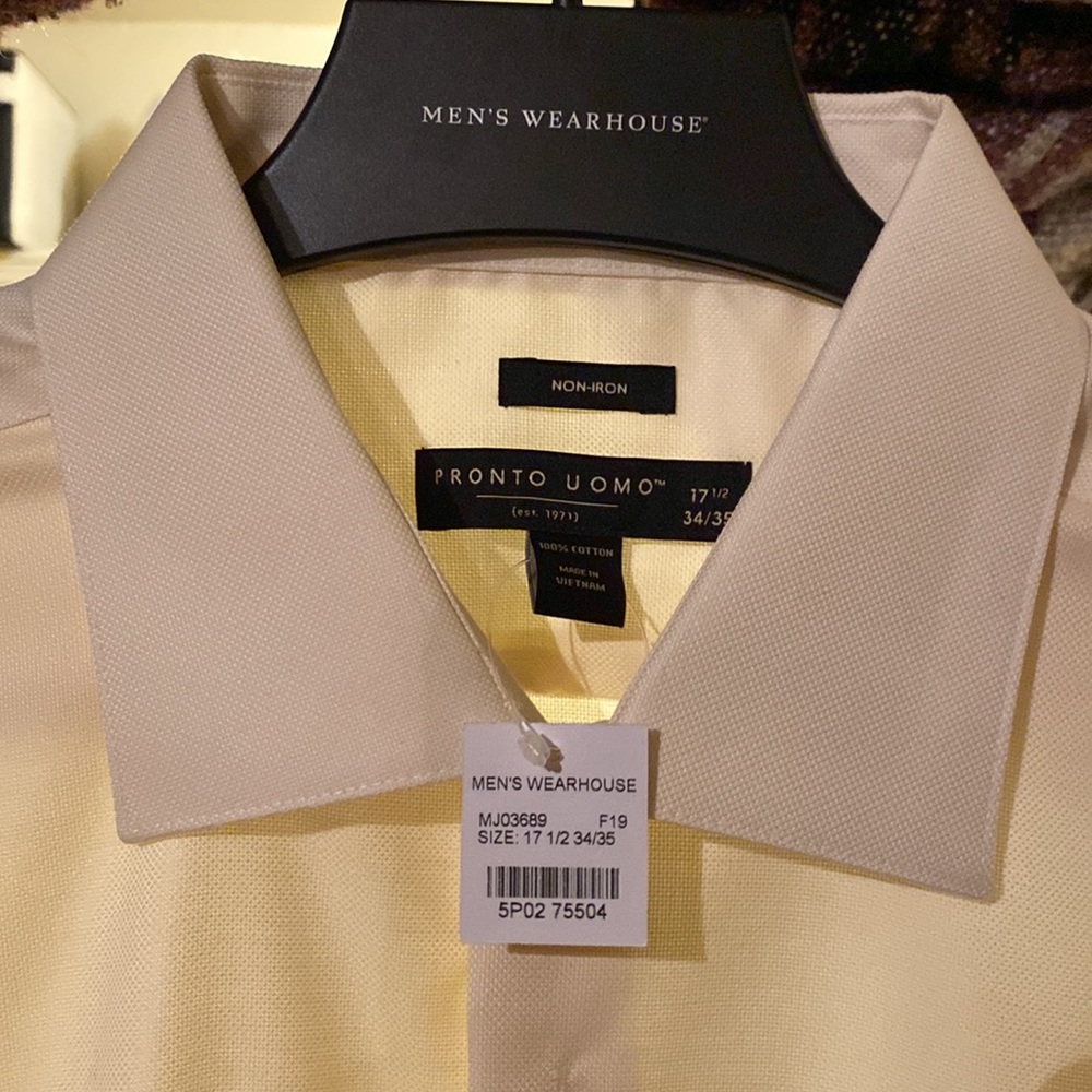 Pronto Uomo Dress Shirt 17.5/34/35 - Picture 3 of 3